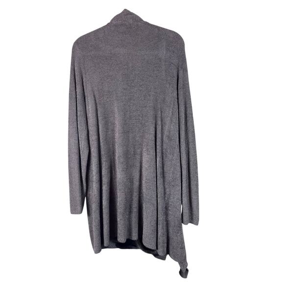 Barefoot Dreams | Bamboo Chic Lite Open Front Cardigan Sweater Robe Plus 1X Gray - Picture 2 of 6